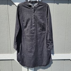 Universal Standard Hannah black denim shirt dress Sz S